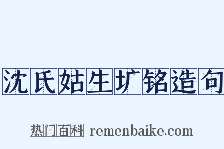 沈氏姑生圹铭造句是什么意思的图片